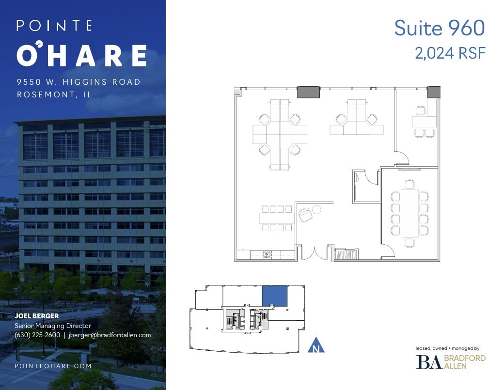9550 W Higgins Rd, Rosemont, IL à louer Plan d’étage– Image 1 sur 1