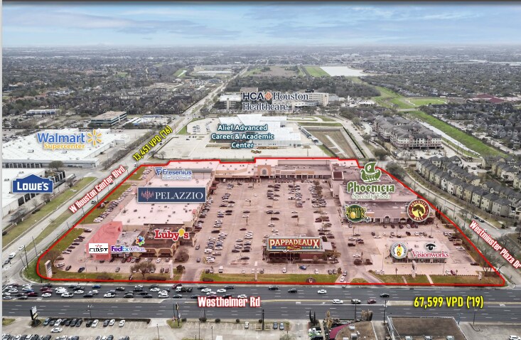12121-12161 Westheimer Rd, Houston, TX à louer Aérien– Image 1 sur 4