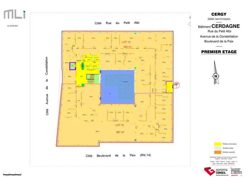 Bureau dans Cergy à louer - Plan d’étage – Image 3 sur 3