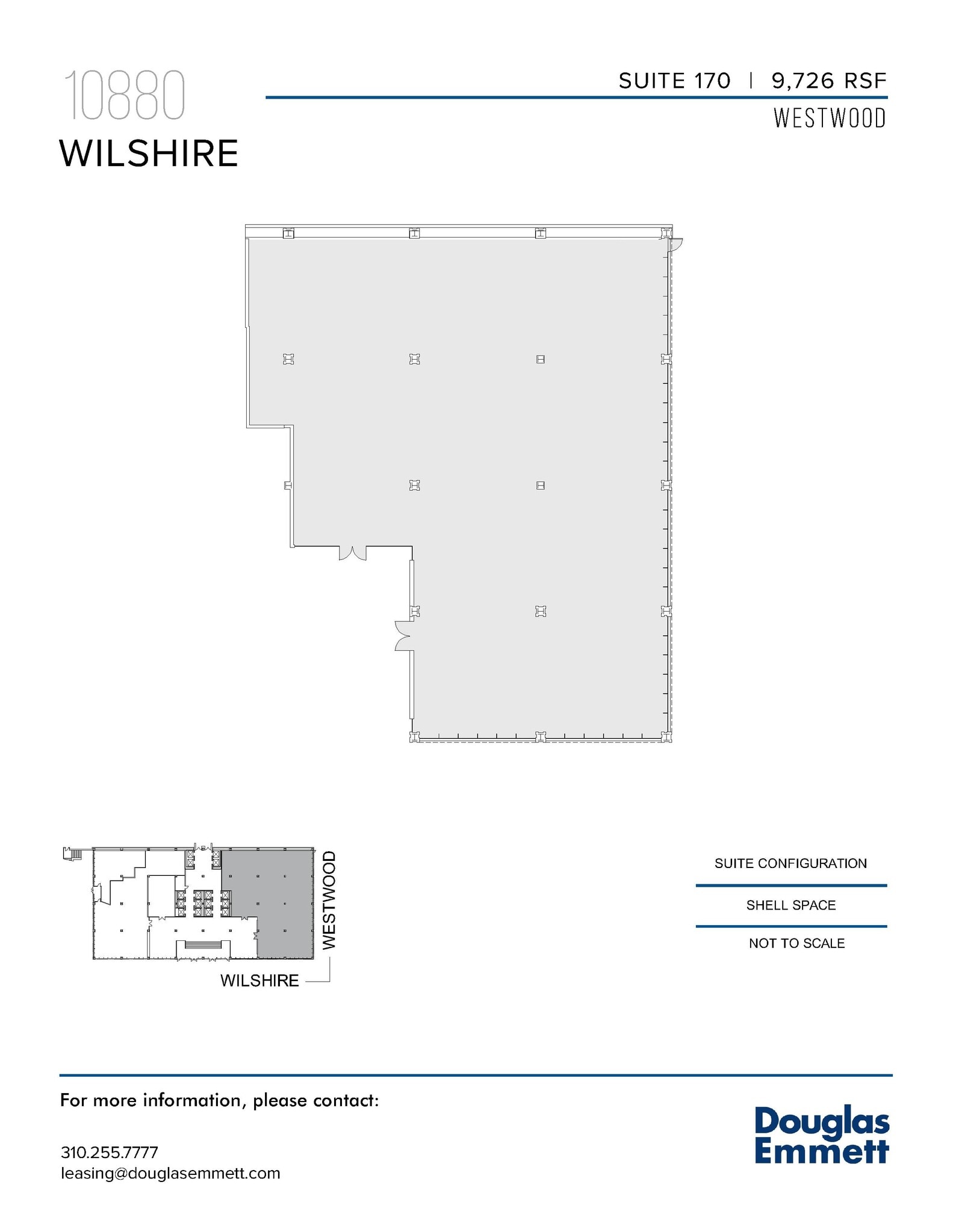 10880 Wilshire Blvd, Los Angeles, CA à louer Plan d’étage– Image 1 sur 1