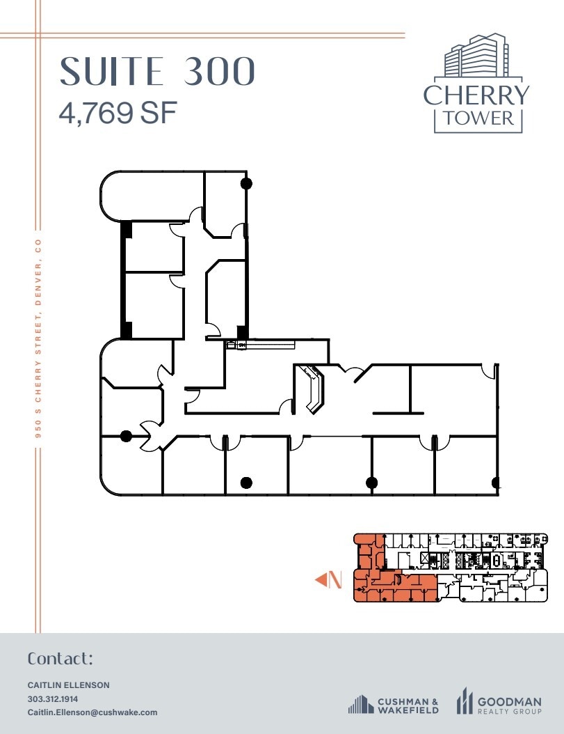 950 S Cherry St, Denver, CO à louer Plan d’étage– Image 1 sur 1
