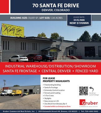 Plus de détails pour 70 S Santa Fe Dr, Denver, CO - Industriel/Logistique à louer