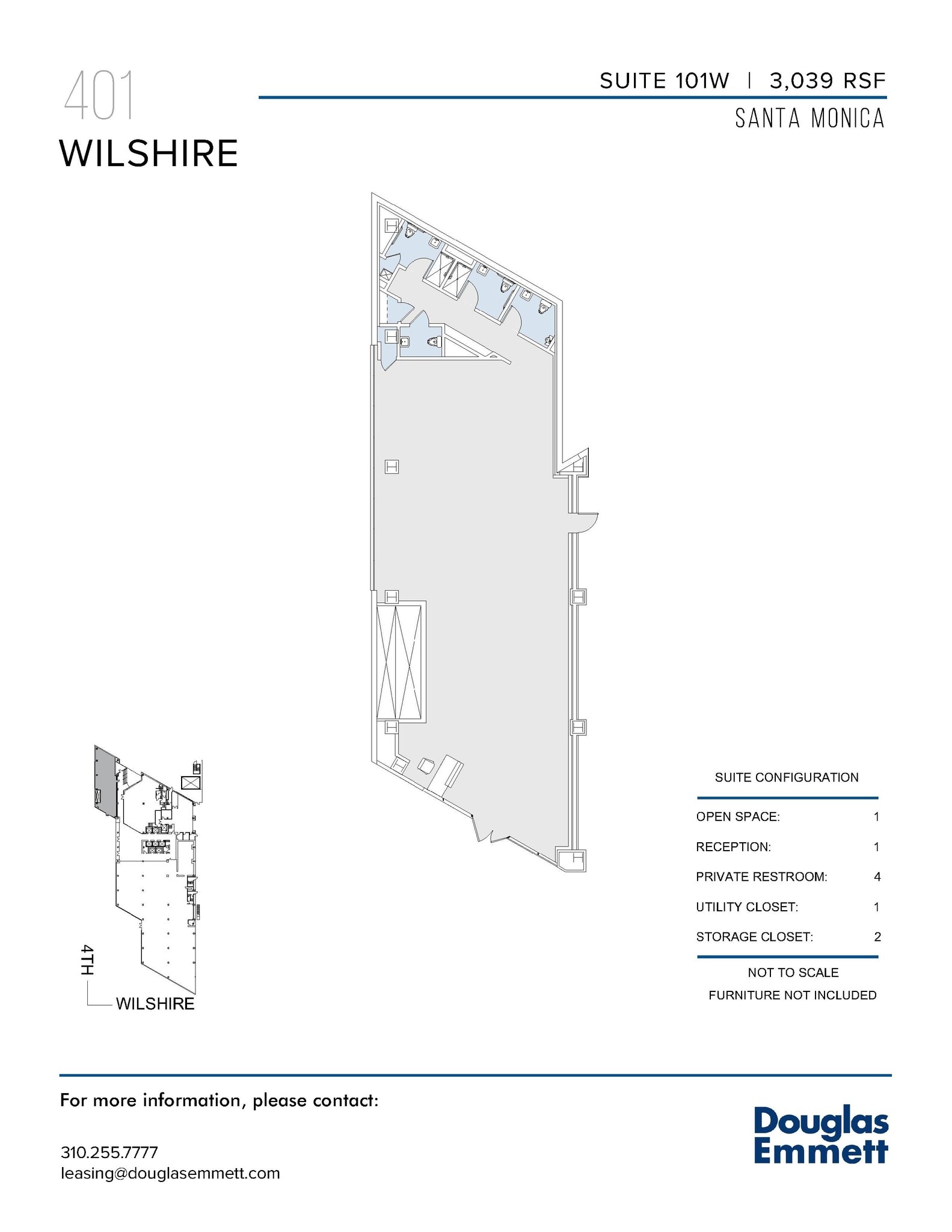 401 Wilshire Blvd, Santa Monica, CA à louer Plan d’étage– Image 1 sur 1