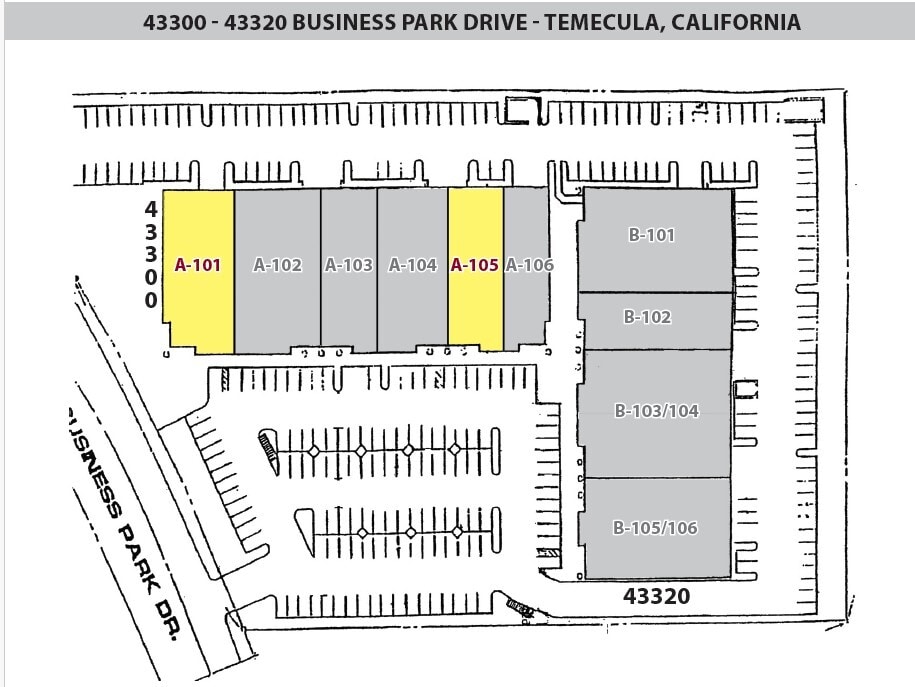 43300-43320 Business Park Dr, Temecula, CA à louer Plan d’étage– Image 1 sur 1