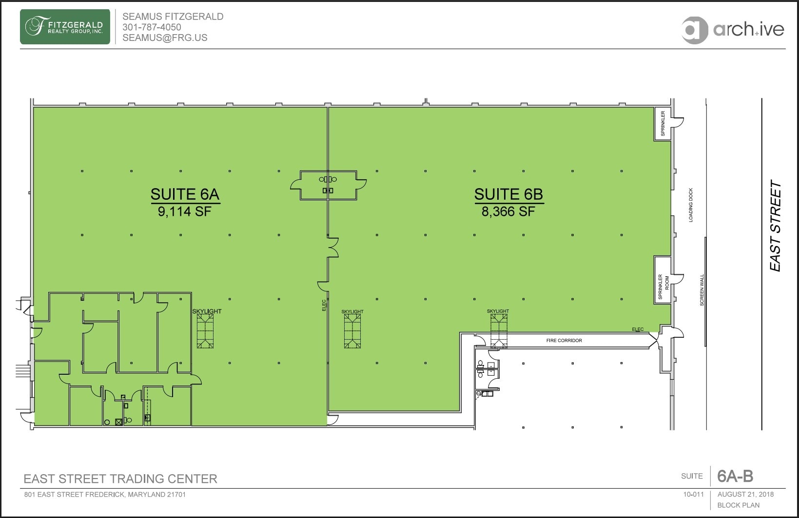 801 N East St, Frederick, MD à louer Plan d’étage– Image 1 sur 1