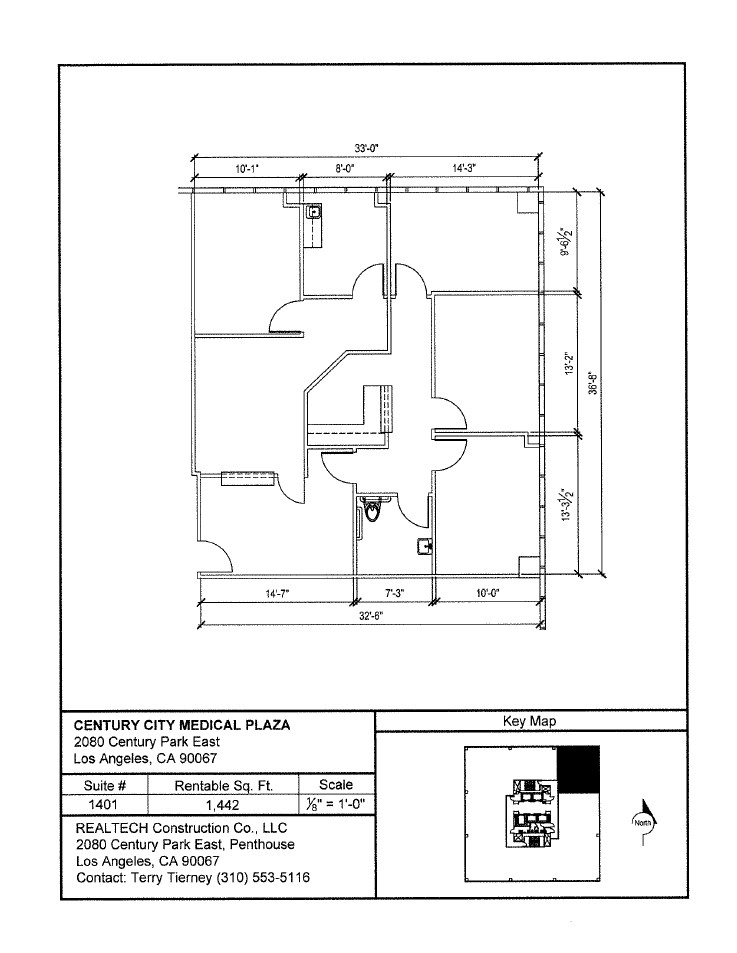 2080 Century Park E, Los Angeles, CA à louer Plan d’étage– Image 1 sur 1