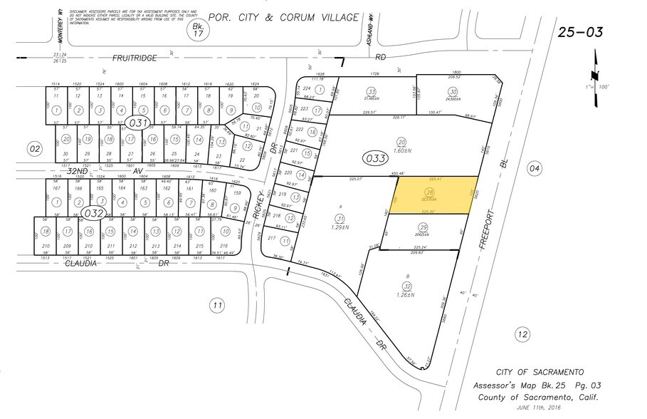 5618 Freeport Blvd, Sacramento, CA à vendre - Plan cadastral – Image 2 sur 5
