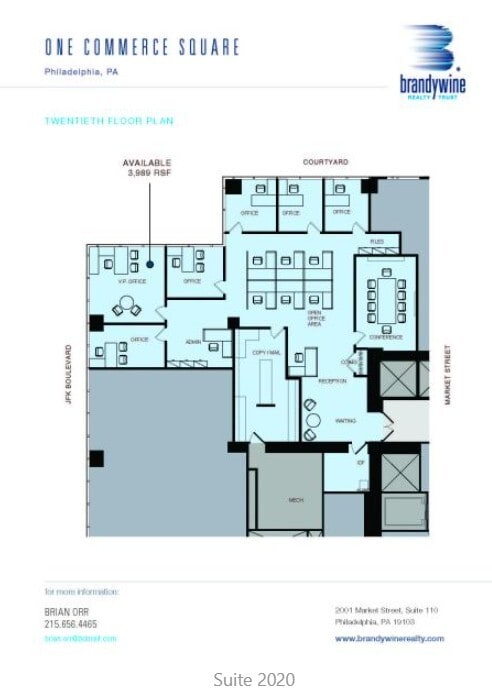 2001 Market St, Philadelphia, PA à louer Plan d’étage– Image 1 sur 1