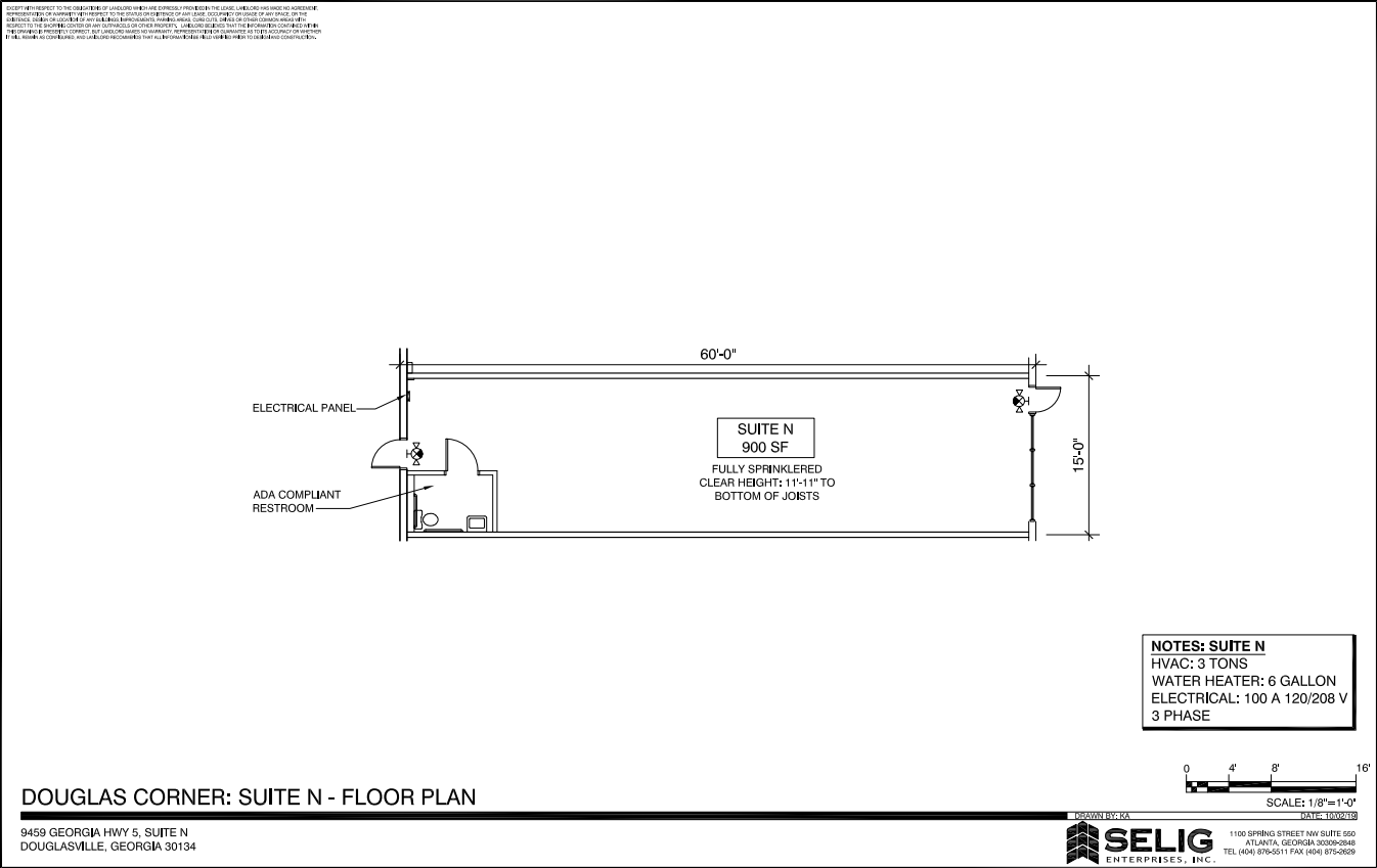 9421-9459 Highway 5, Douglasville, GA à louer Plan d’étage– Image 1 sur 1