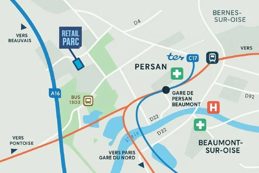 Local commercial dans Persan à vendre - Photo de l’immeuble – Image 2 sur 8