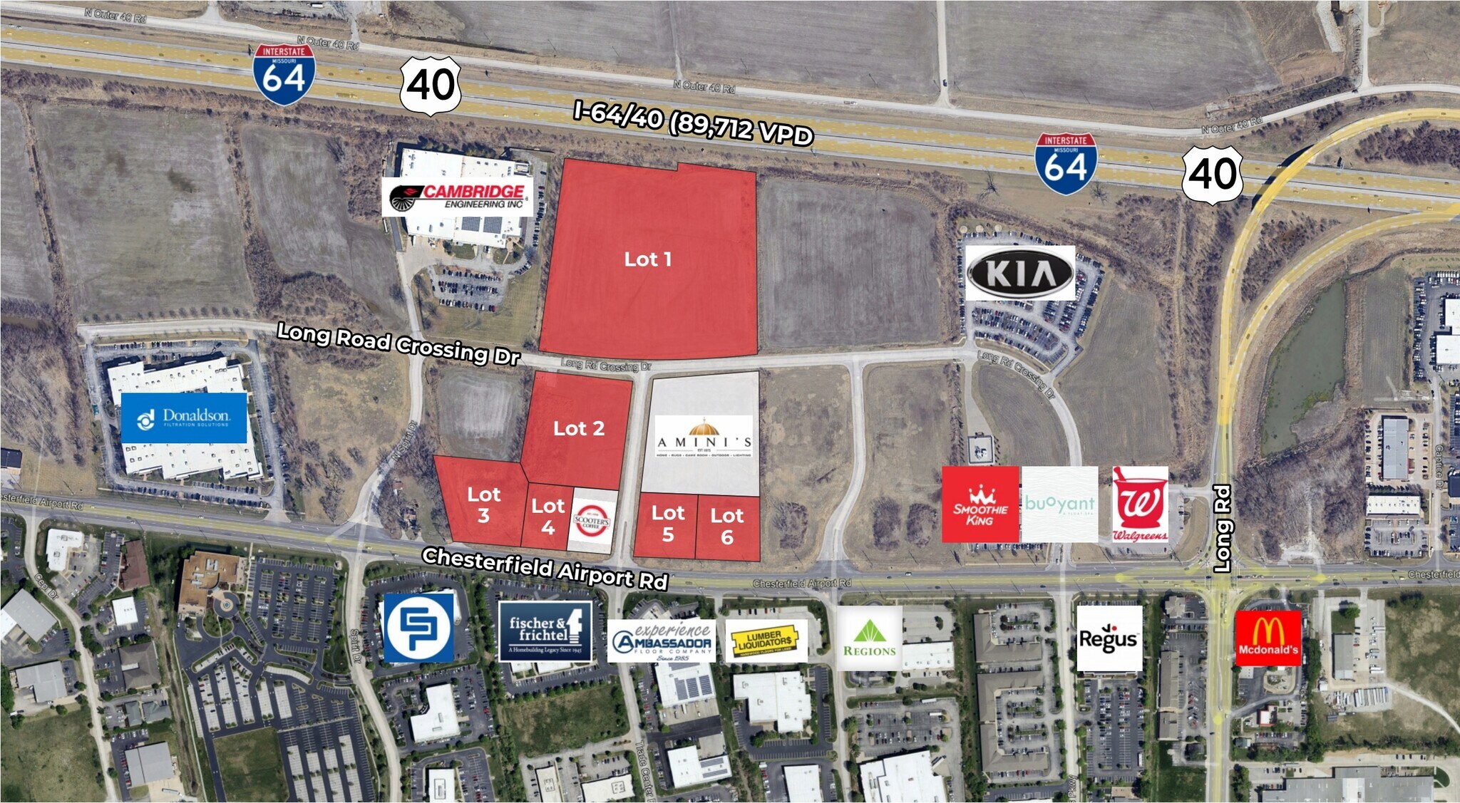 Long Road Crossing Dr & N Trade Center, Chesterfield, MO à vendre Plan de site– Image 1 sur 2