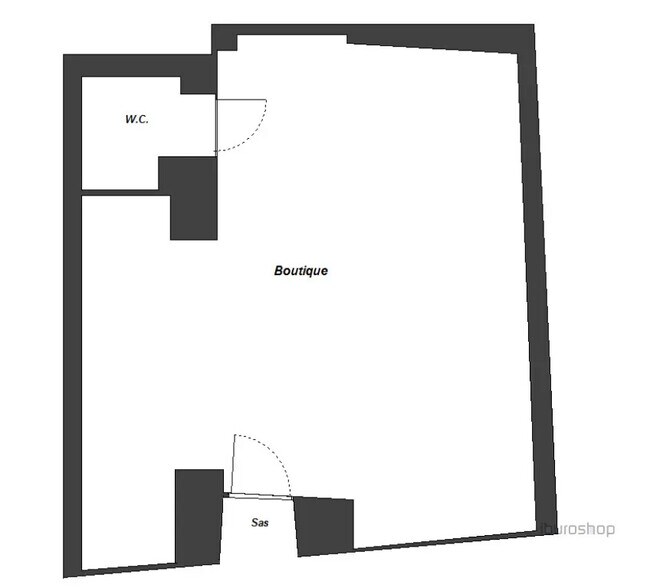 Local commercial dans Paris à vendre - Plan d’étage – Image 3 sur 3