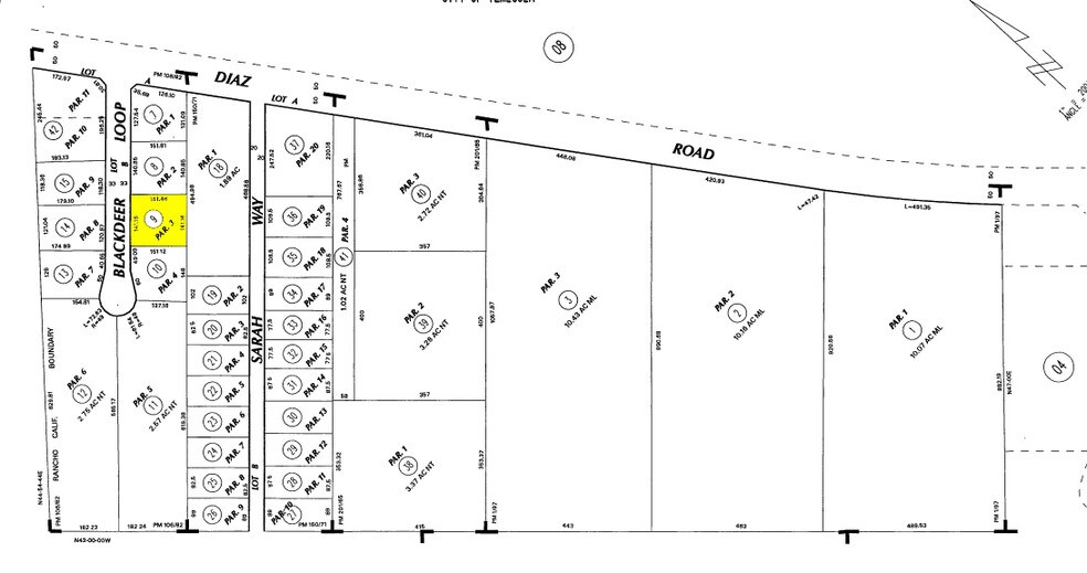 43114 Black Deer Loop, Temecula, CA à louer - Plan cadastral – Image 2 sur 4