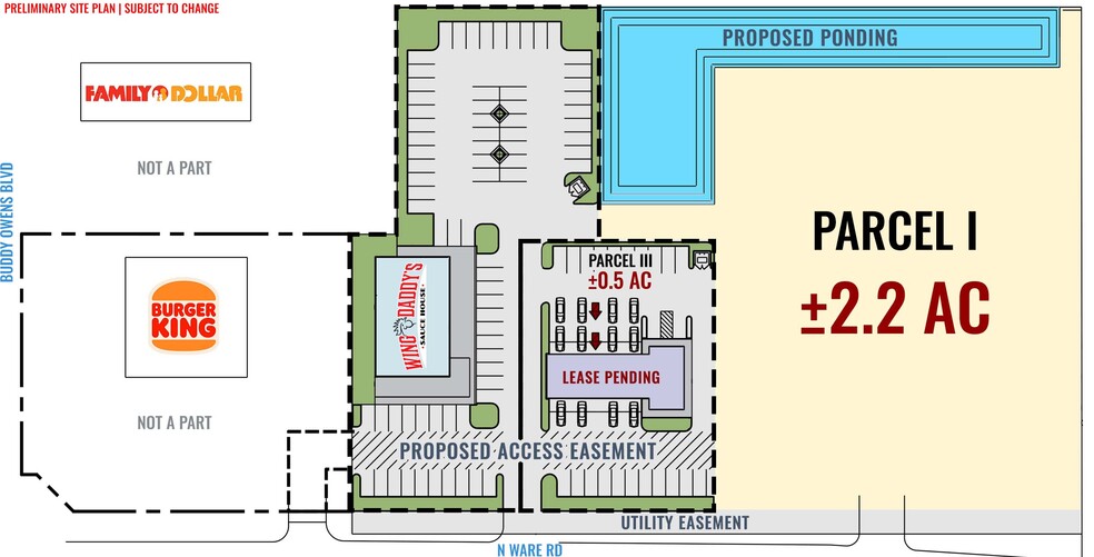 N Ware Rd & Buddy Owens Blvd, McAllen, TX à louer - Plan de site – Image 2 sur 2