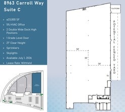 8963 Carroll Way, San Diego, CA à louer Plan d’étage– Image 1 sur 1