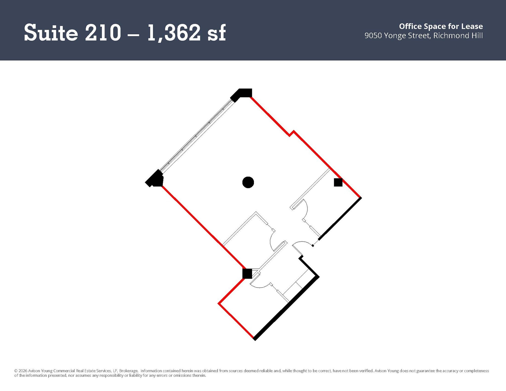 9050 Yonge St, Richmond Hill, ON à louer Plan d’étage– Image 1 sur 1