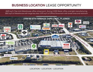 Plus de détails pour 1706 NE 10th Ter, Cape Coral, FL - Local d'activités à louer