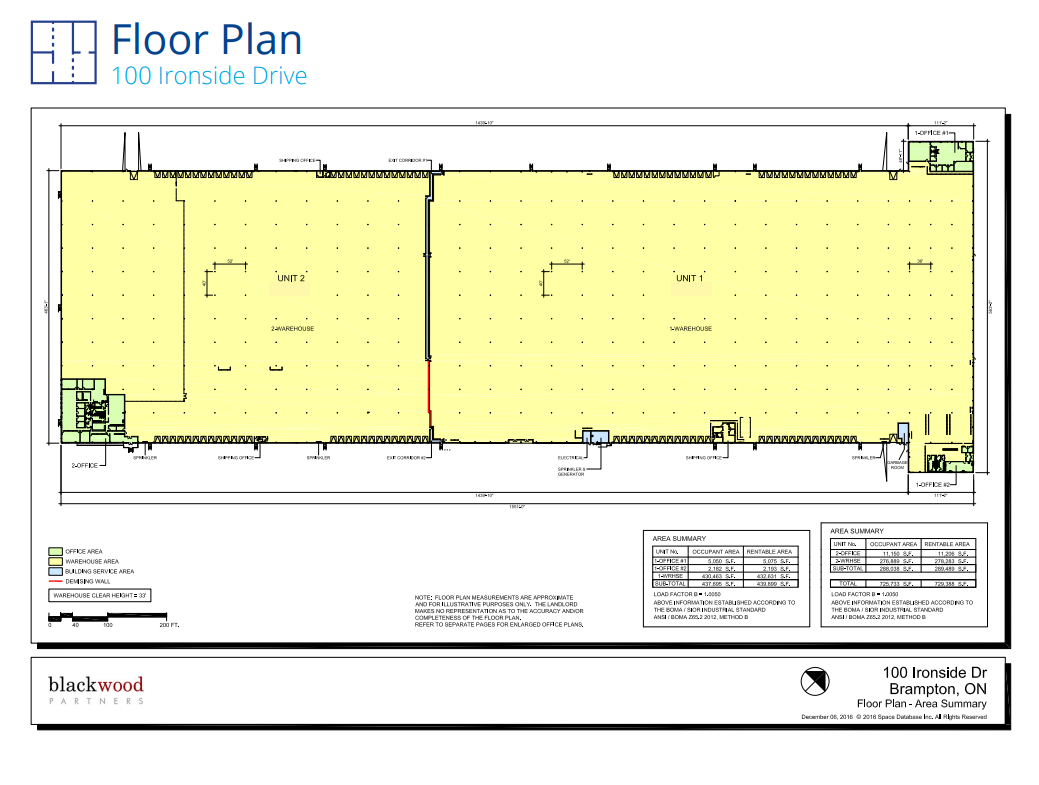 100 Ironside Dr, Brampton, ON à louer Plan d’étage– Image 1 sur 1