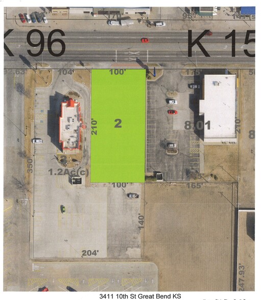 3411 10th St, Great Bend, KS à louer - Aérien – Image 2 sur 2