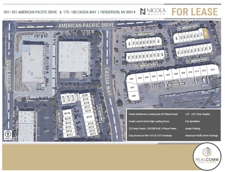 901 American Pacific Dr, Henderson, NV à louer - Plan de site – Image 2 sur 3