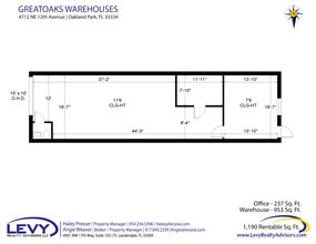 4700-4736 NE 12th Ave, Oakland Park, FL à louer Plan d’étage– Image 2 sur 2