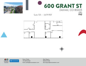 600 Grant St, Denver, CO à louer Plan d’étage– Image 2 sur 3