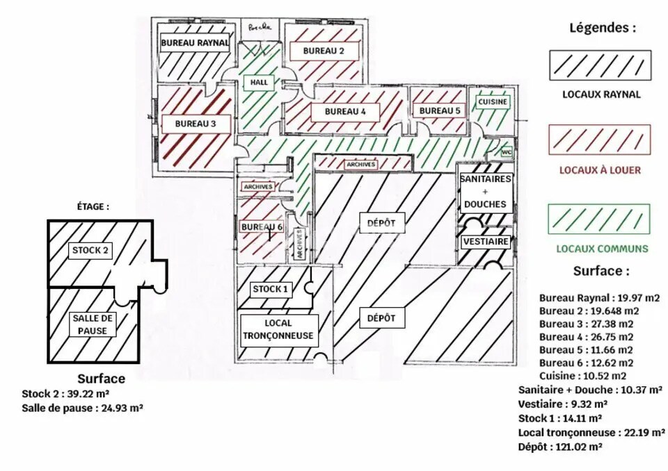 Local d’activités dans Carnac à louer Plan d’étage– Image 1 sur 2