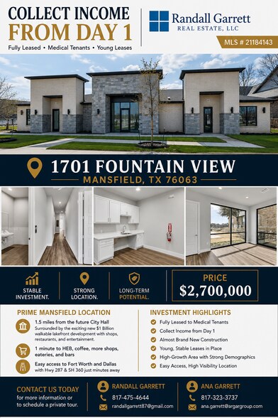 1701 Fountainview Dr, Mansfield, TX à vendre - Photo de l’immeuble – Image 1 sur 24