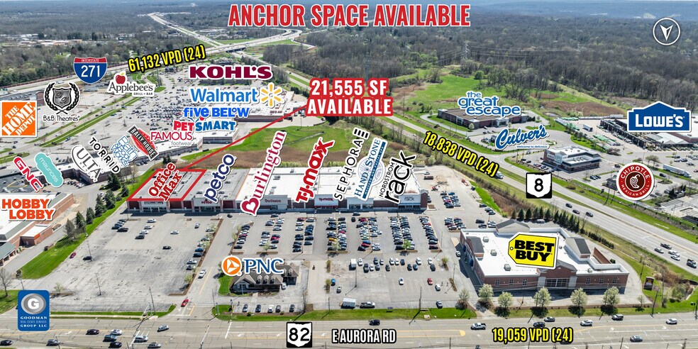 496-524 E Aurora Rd, Macedonia, OH à louer - Photo de l’immeuble – Image 2 sur 6