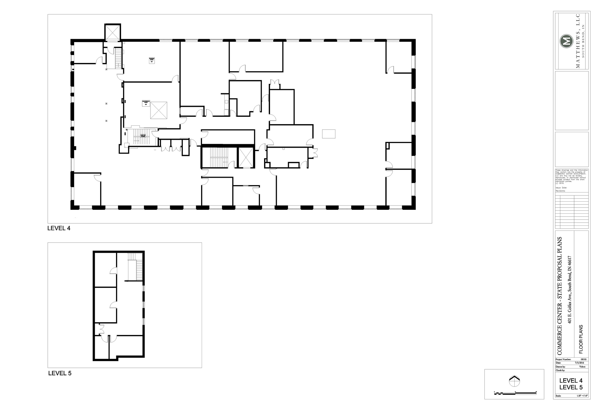401 E Colfax Ave, South Bend, IN à louer Plan d’étage– Image 1 sur 1