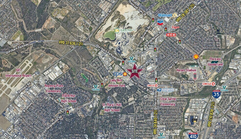 Wurzbach Parkway @ Perrin Central Blvd., San Antonio, TX à vendre - Aérien – Image 3 sur 3