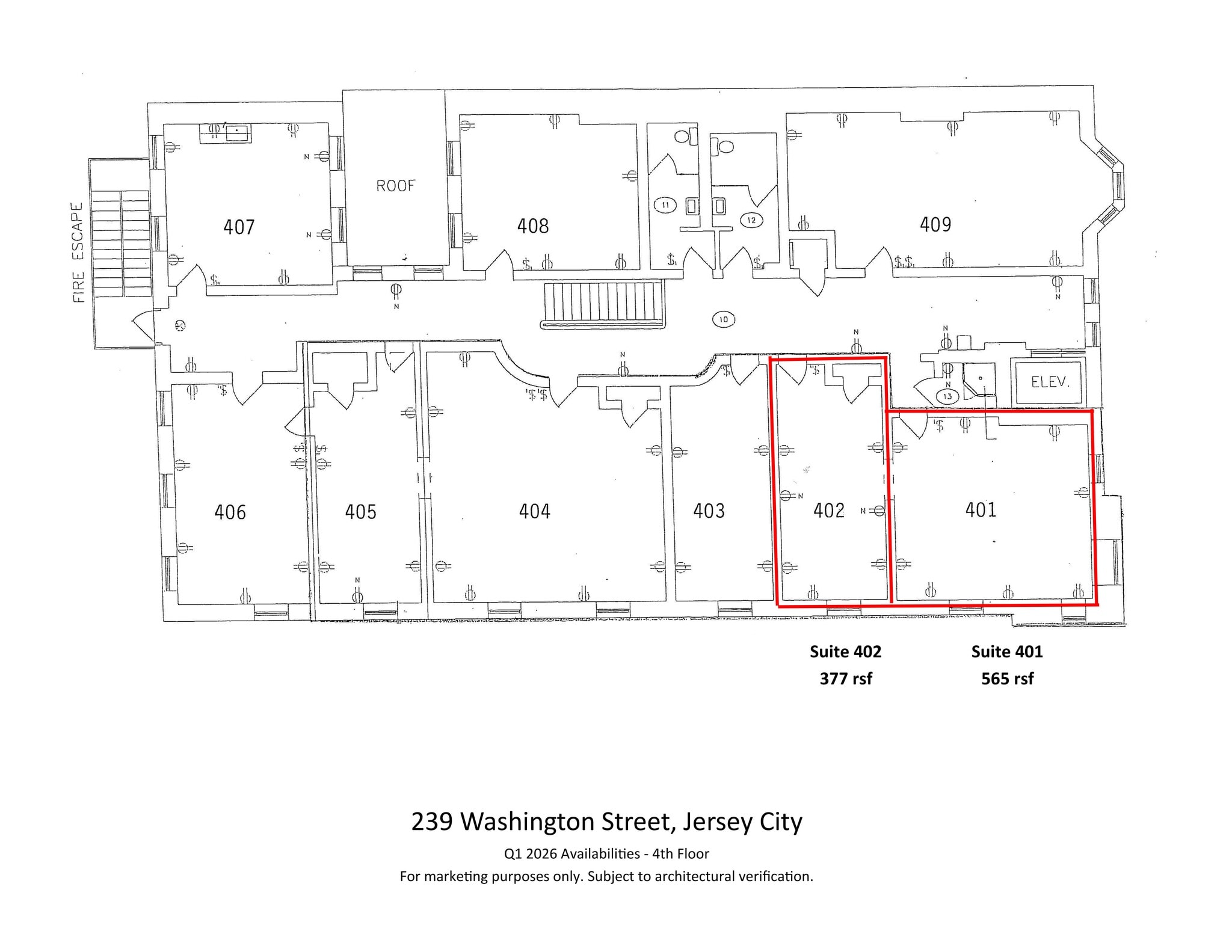 239 Washington St, Jersey City, NJ à louer Plan de site– Image 1 sur 1