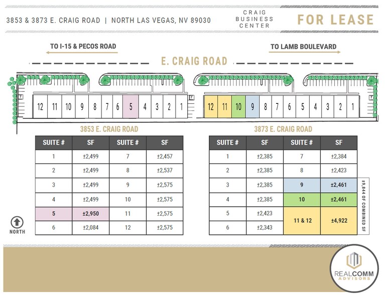 3853 E Craig Rd, North Las Vegas, NV à louer - Plan de site – Image 2 sur 4