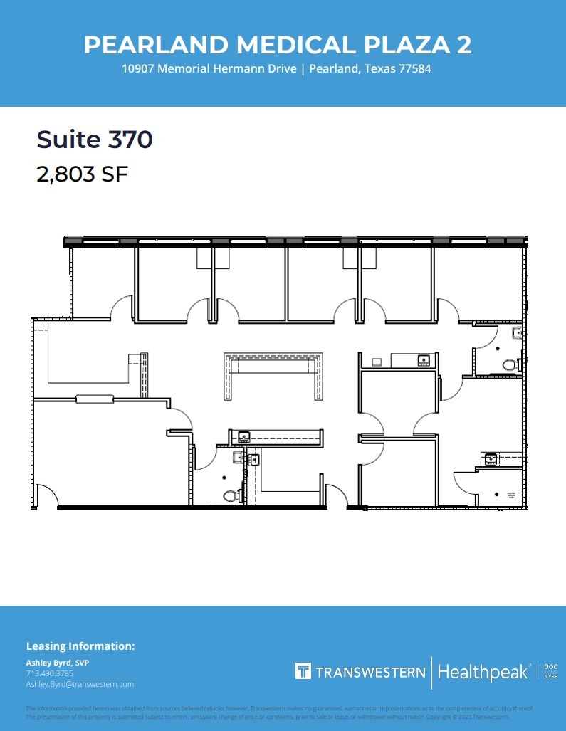 10907 Memorial Hermann Dr, Pearland, TX à louer Plan d’étage– Image 1 sur 1