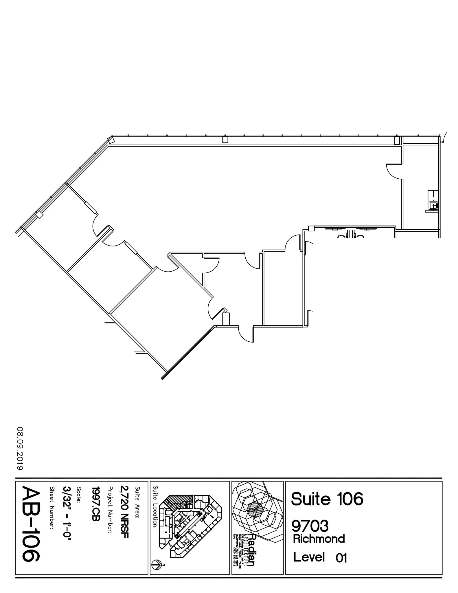 9703 Richmond Ave, Houston, TX à louer Plan de site– Image 1 sur 3