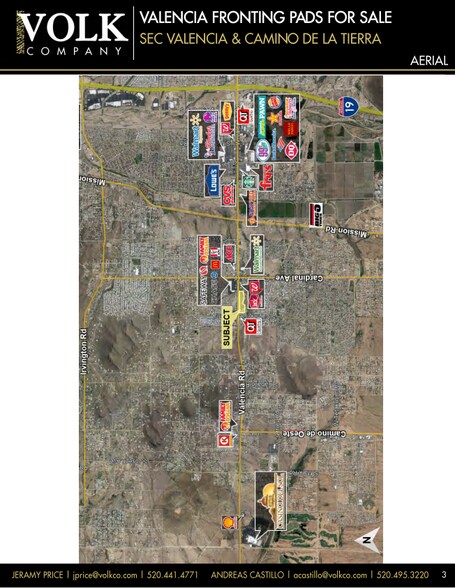 3155 W Valencia, Tucson, AZ à vendre - Aérien – Image 3 sur 4