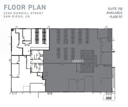 11010 Roselle St, San Diego, CA à louer Plan d’étage– Image 2 sur 2