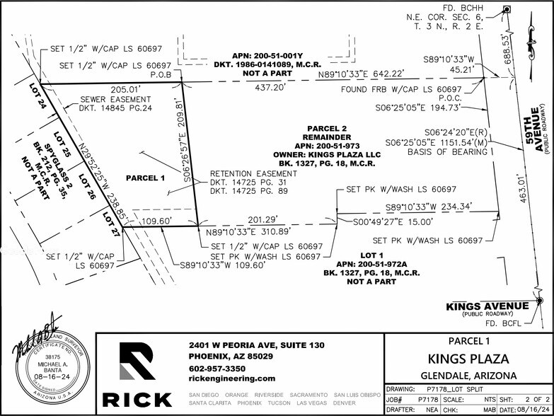 59th Ave, Glendale, AZ à vendre - Plan cadastral – Image 3 sur 3