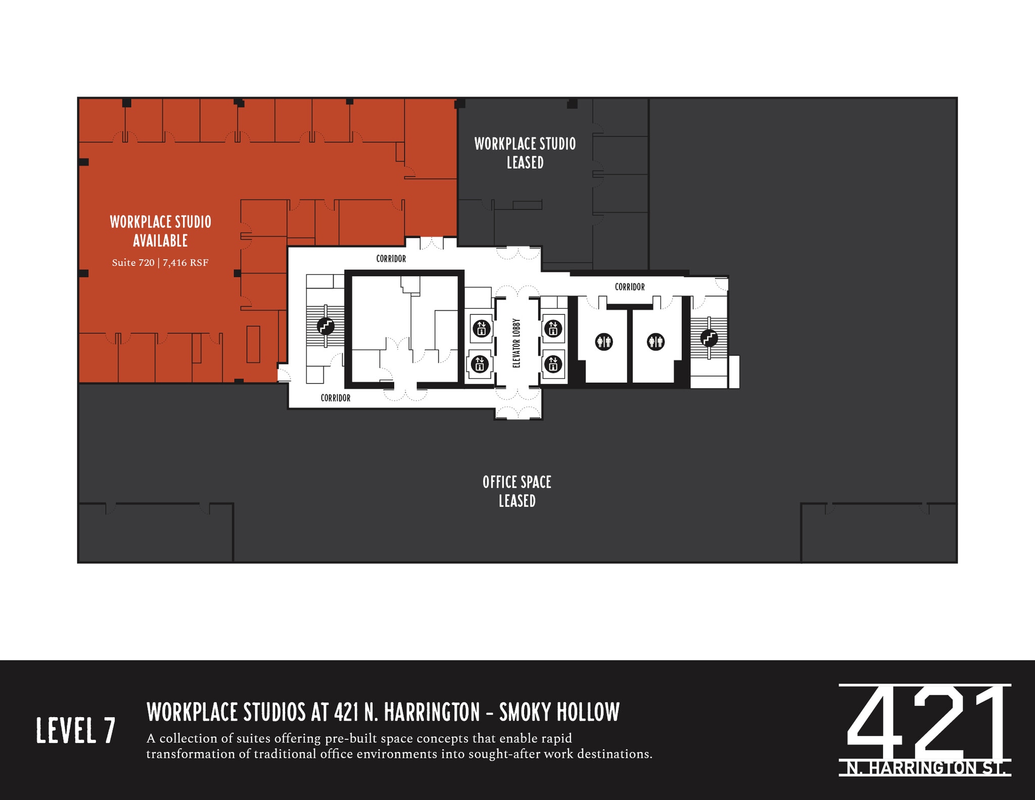 421 N Harrington St, Raleigh, NC à louer Plan d’étage– Image 1 sur 1