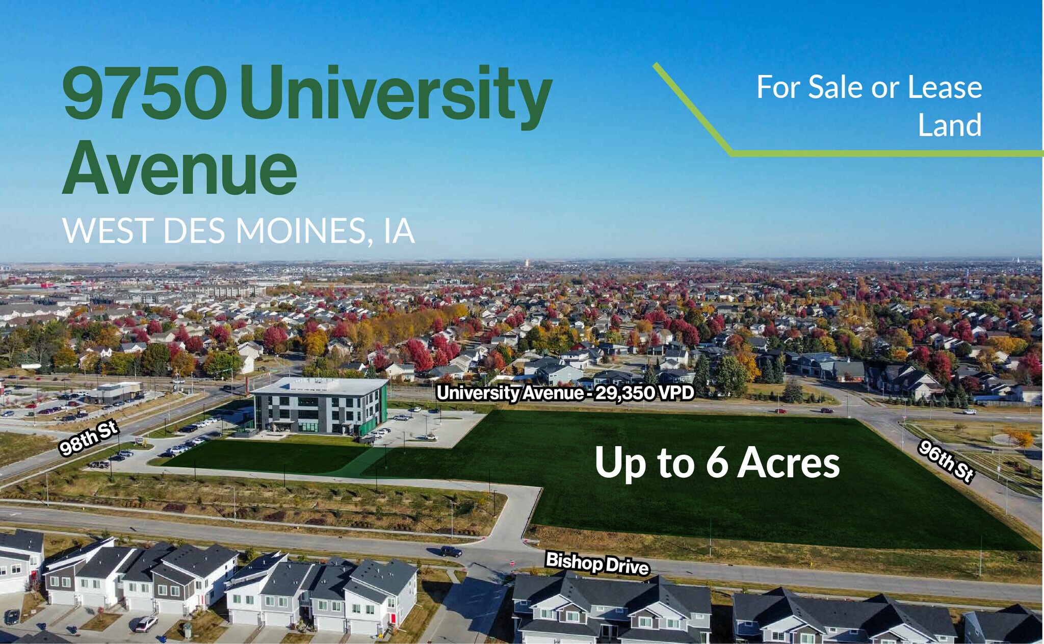 9750 University Ave, West Des Moines, IA à vendre Photo principale– Image 1 sur 6