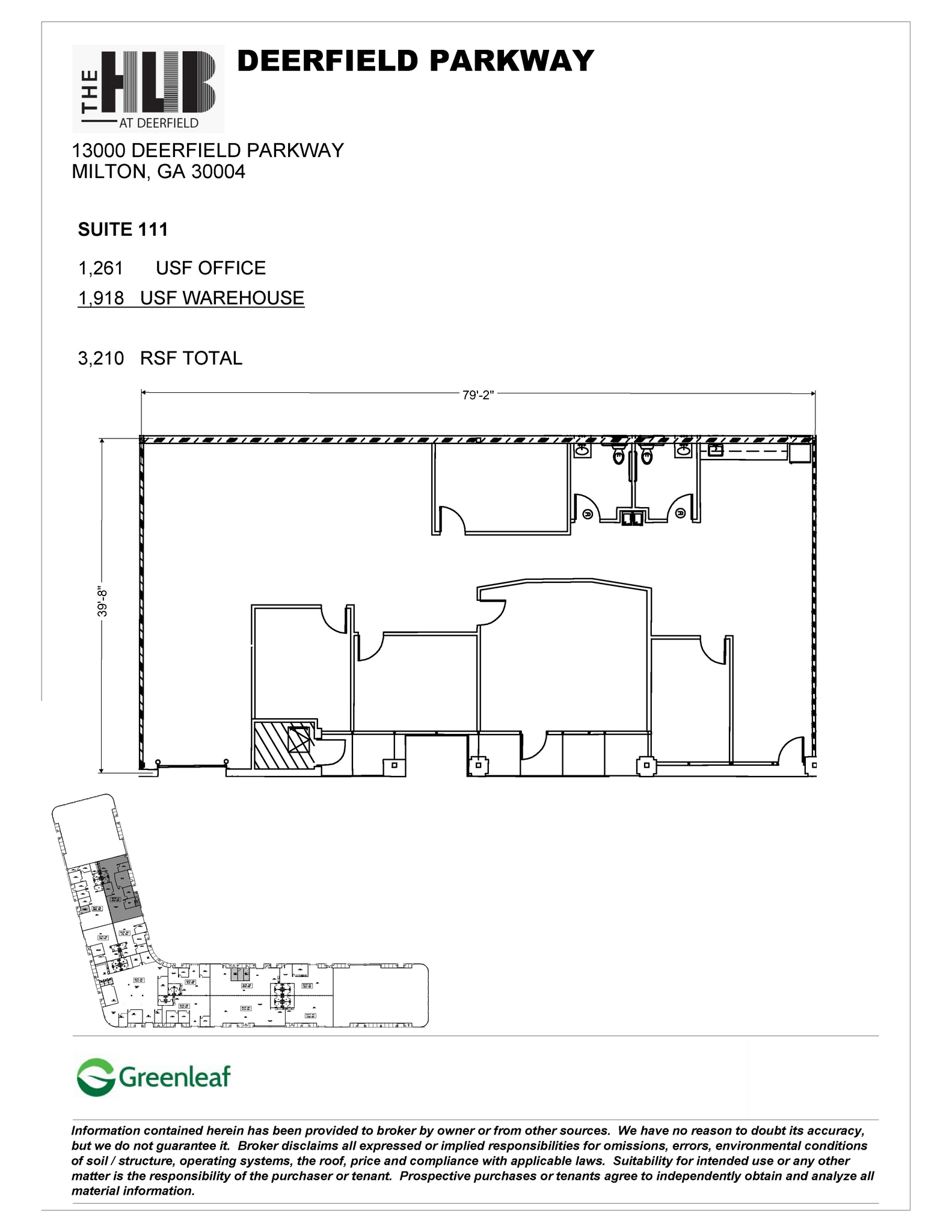13000 Deerfield Pky, Alpharetta, GA à louer Plan d’étage– Image 1 sur 1