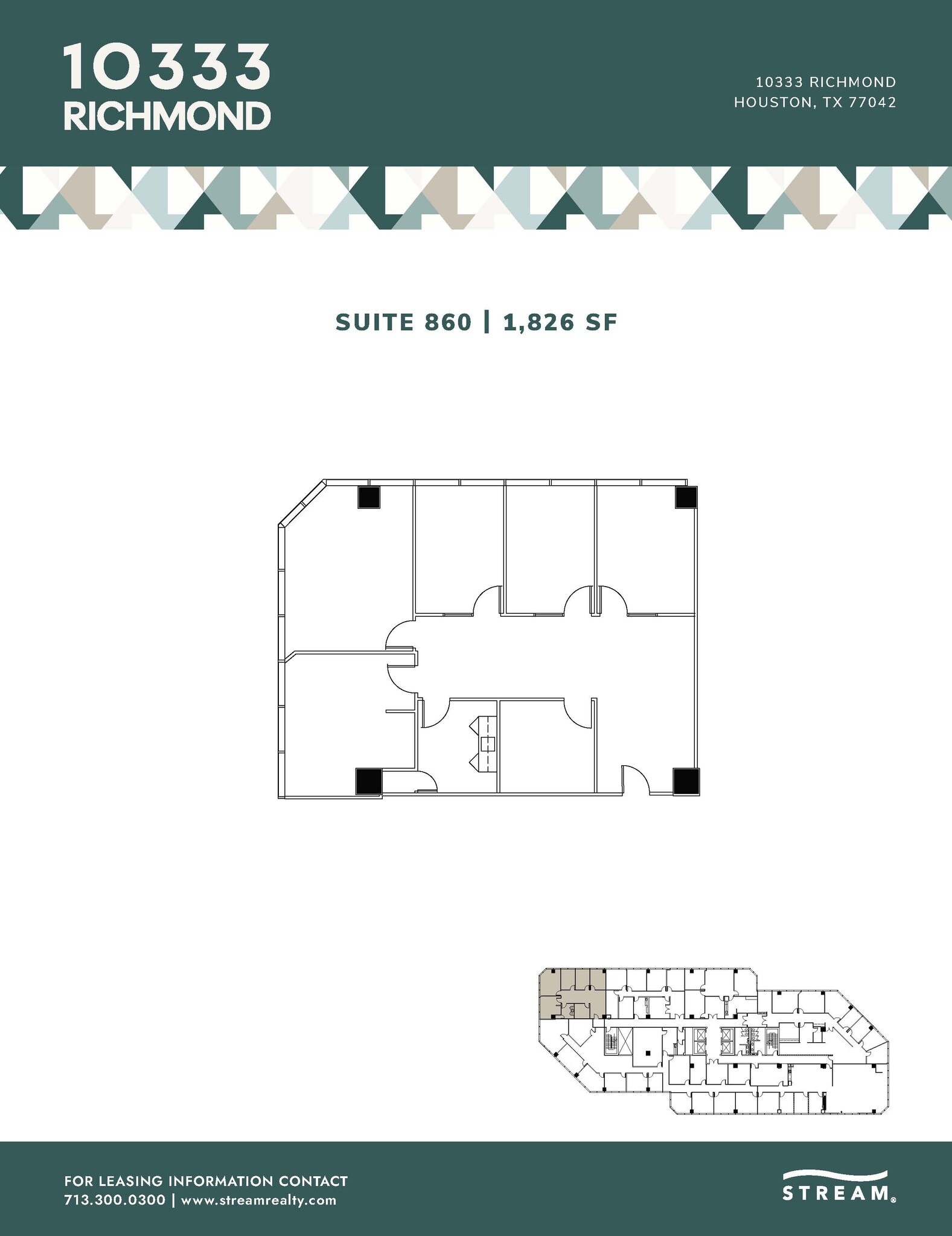 10333 Richmond Ave, Houston, TX à louer Plan d’étage– Image 1 sur 1