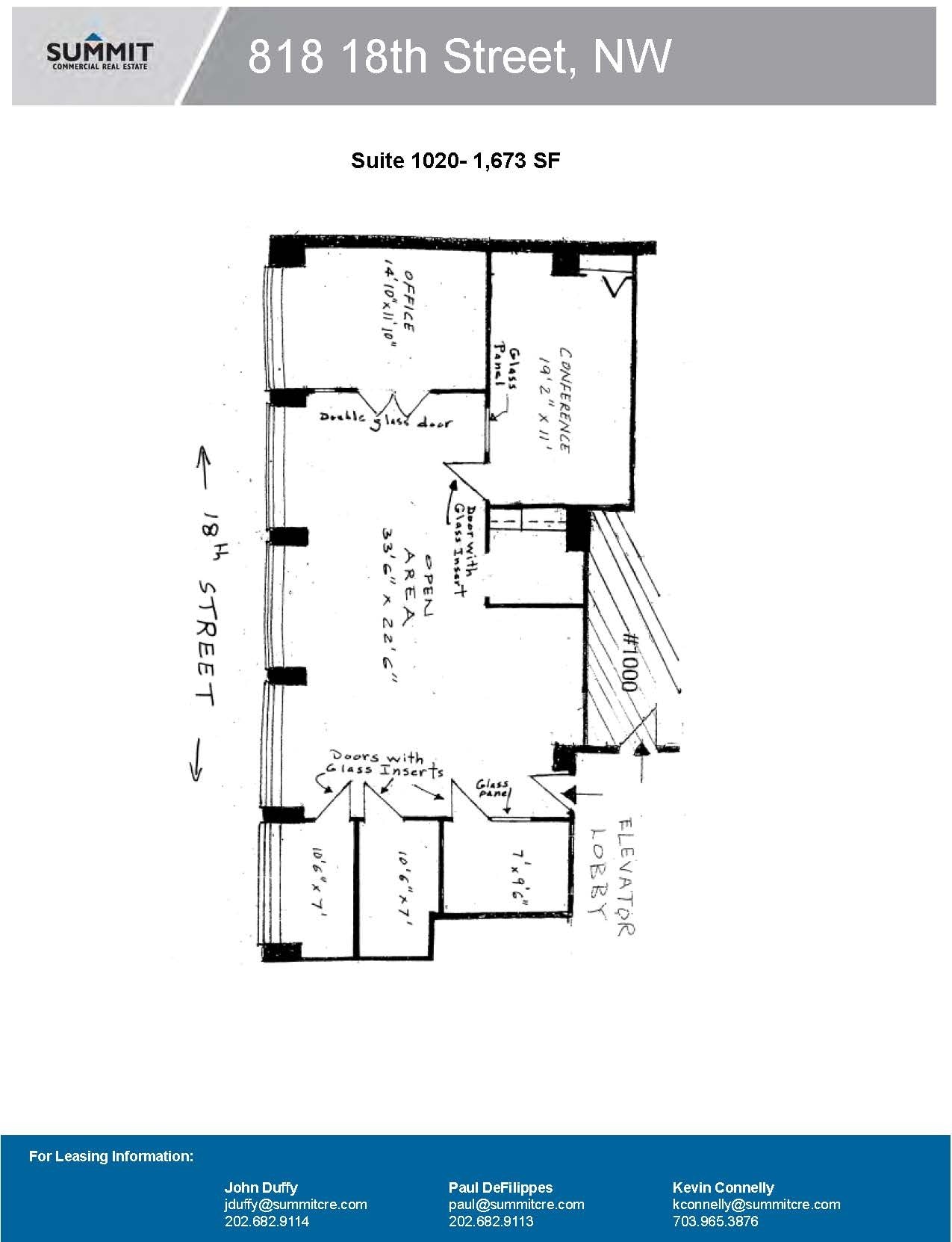 818 18th St NW, Washington, DC à louer Plan d’étage– Image 1 sur 1
