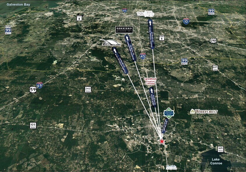 Plantation Dr., Conroe, TX à vendre - Aérien – Image 2 sur 4