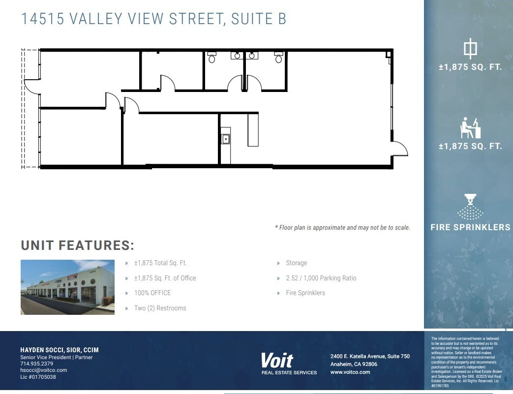 14515 Valley View Ave, Santa Fe Springs, CA à louer Plan d’étage– Image 1 sur 1