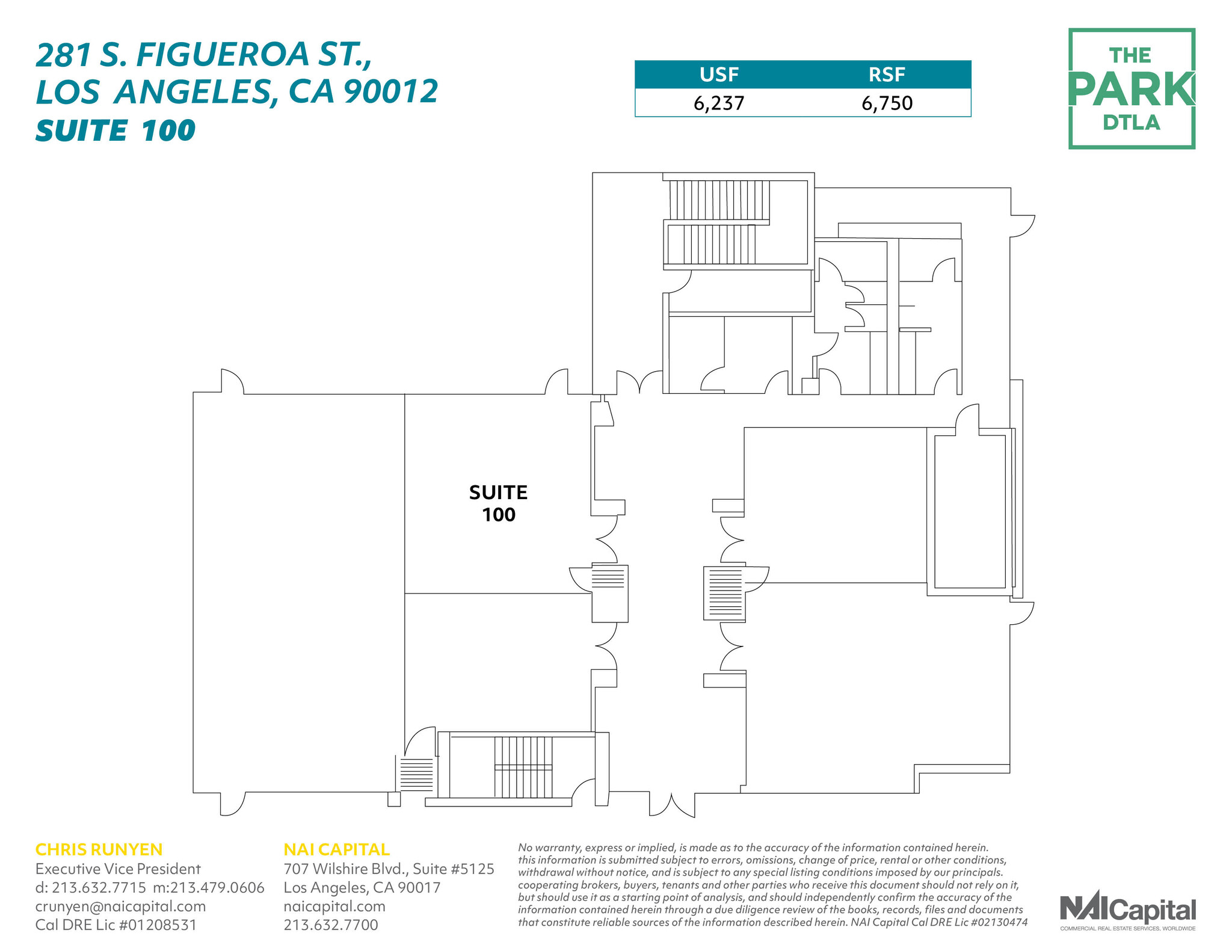 261 S Figueroa St, Los Angeles, CA à louer Plan d’étage– Image 1 sur 2