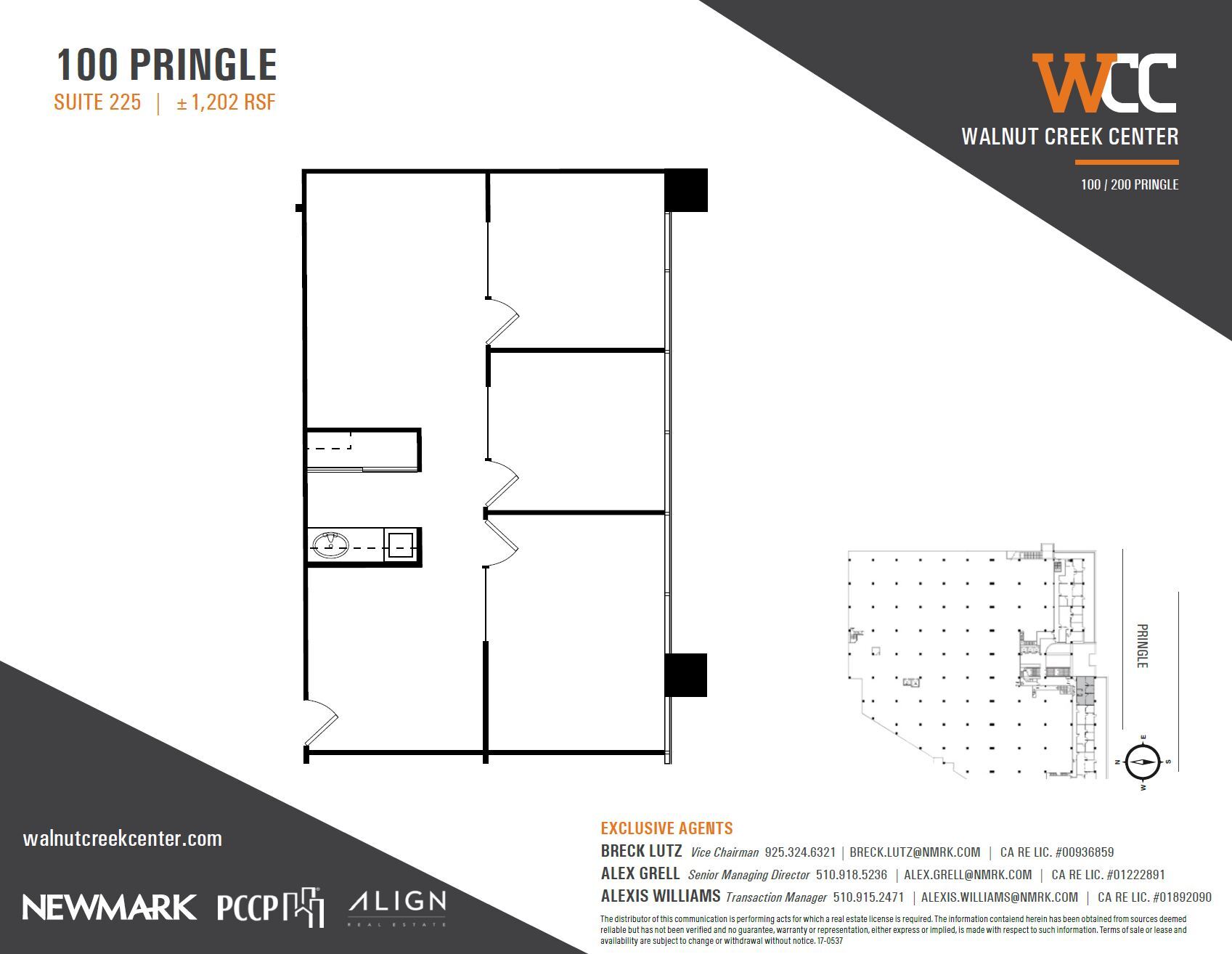 100 Pringle Ave, Walnut Creek, CA à louer Plan d’étage– Image 1 sur 1
