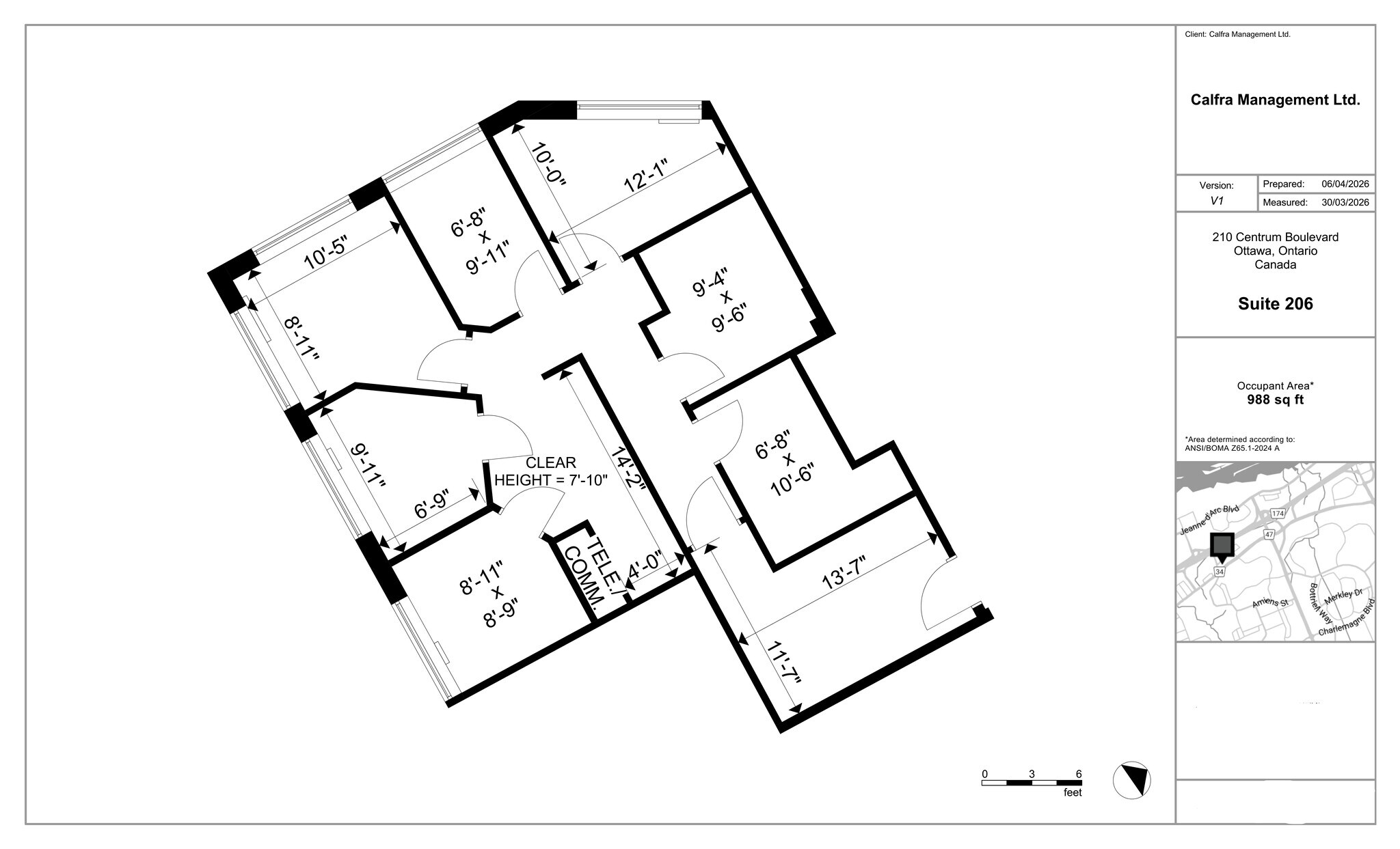 210 Centrum Blvd, Ottawa, ON à louer Plan de site– Image 1 sur 1