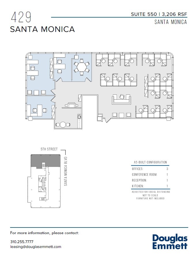 429 Santa Monica Blvd, Santa Monica, CA à louer Plan d’étage– Image 1 sur 1