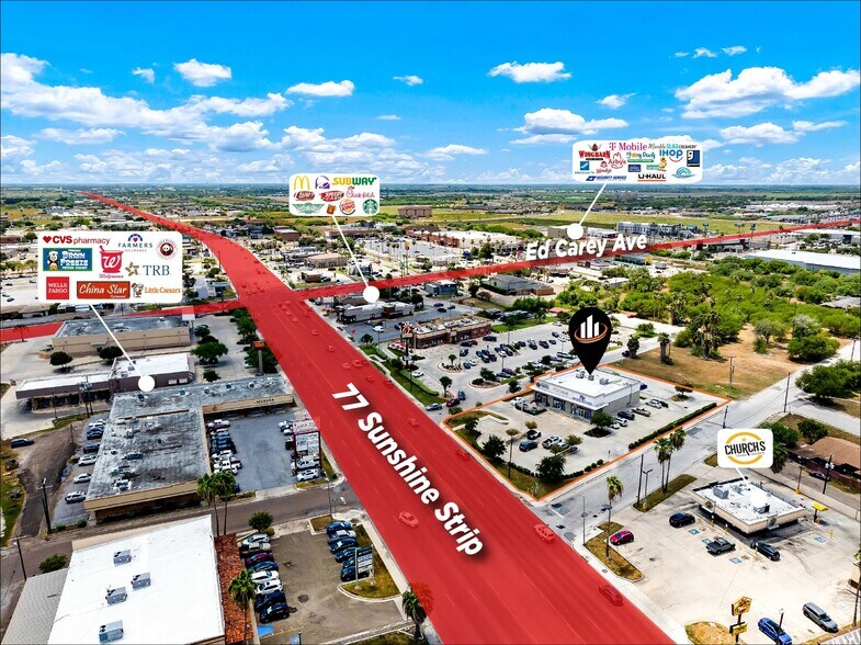 1802 S 77 Sunshine Strip, Harlingen, TX à vendre - Aérien – Image 3 sur 10